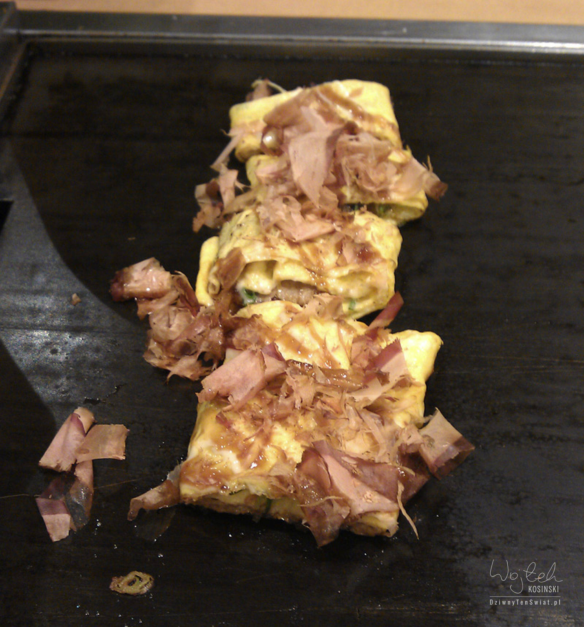 Japoński omlet z wołowiną